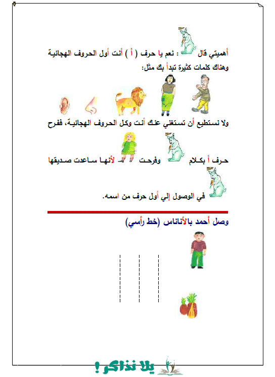 قصص الحروف الابجدية كاملة بالصور يلا نذاكر