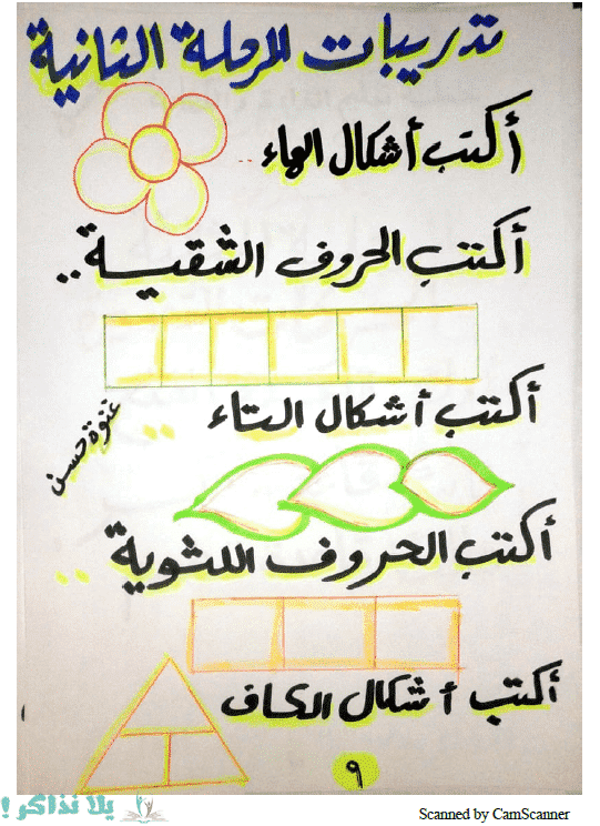 كراسة تأسيس الاطفال فى القراءة والكتابة Pdf يلا نذاكر
