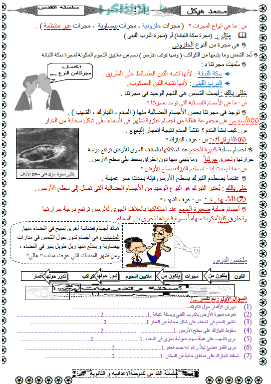 مذكرة دراسات للصف الاول الاعدادى ترم اول