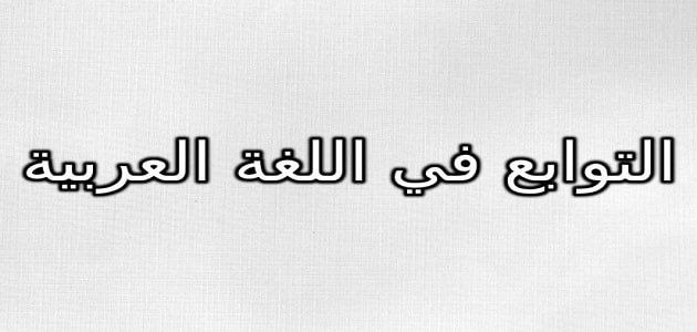 موضوع عن التوابع والاساليب النحوية في اللغة العربية