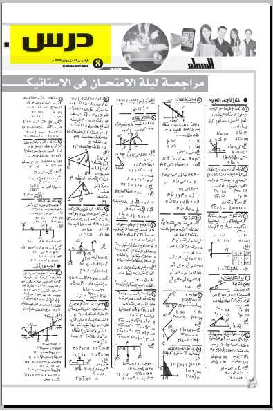 اقوى ملخص في الاستاتيكا للثانوية العامة