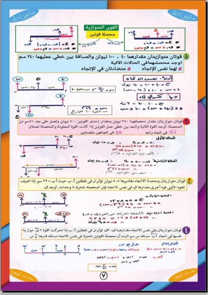 المراجعة النهائية استاتيكا للثانوية العامة