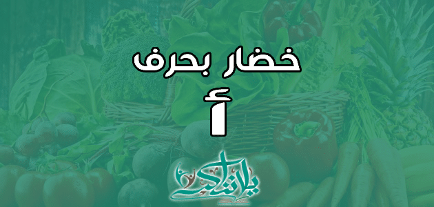 اسم خضار بحرف الألف أ