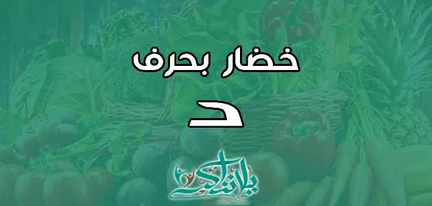 اسم خضار بحرف الدال د