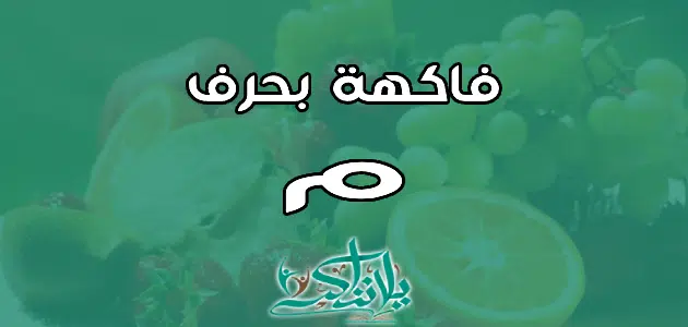 اسم فاكهة بحرف الميم م